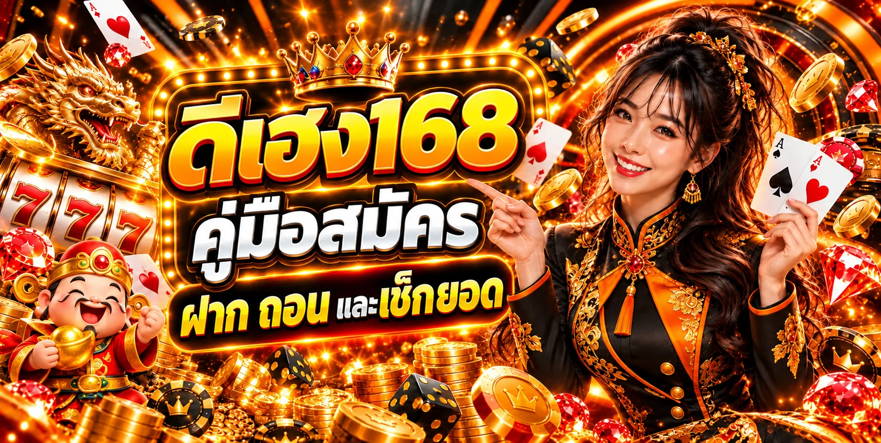 ดีเฮง168 | วิธีฝาก ถอน เช็กยอด และแก้ยอดไม่เข้า